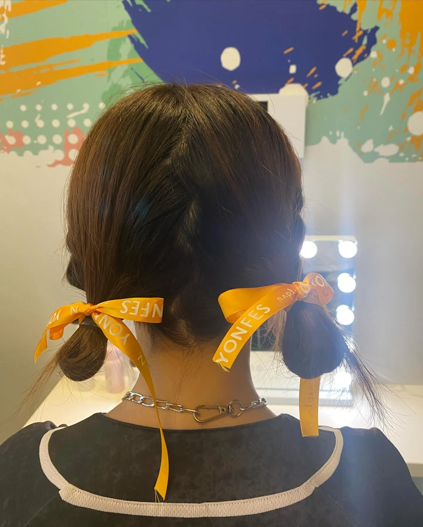 モリコロパークで行われた“YONFES”のヘアアレンジブース...